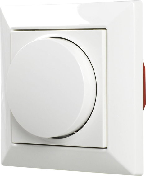 Beépíthető fali dimmer kerettel, fehér (RAL 9016), Ehmann 5591x0100