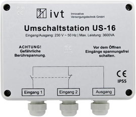 Inverter átkapcsoló állomás 3600 VA 160 x 145 x 77 mm, IVT US-16 400034