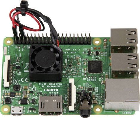 Aktív ventilátor hűtőbordával 20 mm, alkalmas: Raspberry Pi, Banana Pi, Rock Pi, Joy-it rb-heatsink2 2. kép