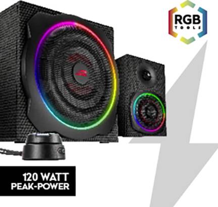 SpeedLink SL-830100-BK 2.1 Számítógép hangszóró Bluetooth™, Vezetékes, USB 60 W Fekete 10. kép