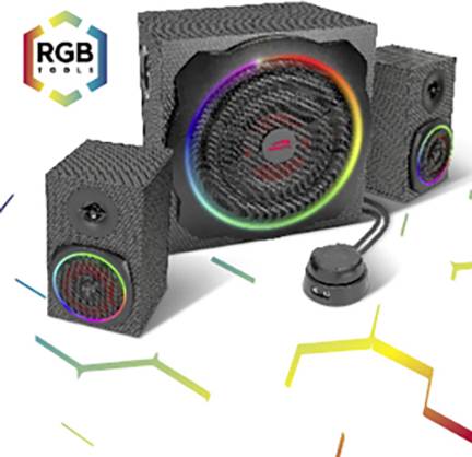 SpeedLink SL-830100-BK 2.1 Számítógép hangszóró Bluetooth™, Vezetékes, USB 60 W Fekete 11. kép