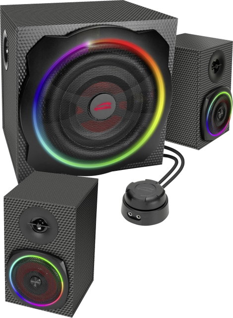 SpeedLink SL-830100-BK 2.1 Számítógép hangszóró Bluetooth™, Vezetékes, USB 60 W Fekete 5. kép