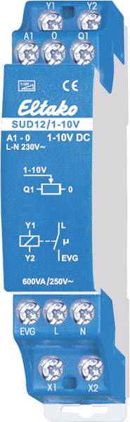 Eltako 21100802 Kalapsín dimmer Alkalmas fényforrásokhoz: Fénycső, Halogén izzó Kék