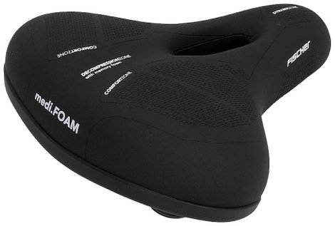 FISCHER FAHRRAD R.E.Med MEMORY FOAM Nyereg Fekete