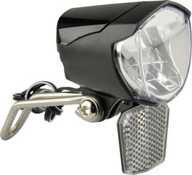 Fischer Fahrrad Kerékpár fényszóró 85355 LED Dinamóról üzemeltetett Fekete