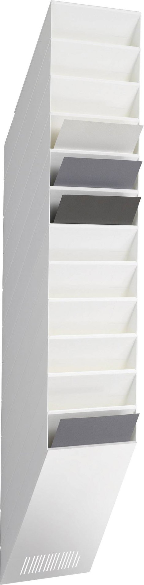 Durable FLEXXIBOXX 12 A4 1709763010 Prospektustartó Fehér DIN A4, álló Rekeszek száma 12 1 készlet (