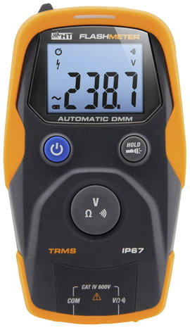 HT Instruments Flashmeter Kézi multiméter digitális Vízálló (IP67) CAT IV 600 V Kijelző (digitek): 4