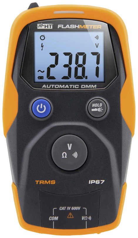 HT Instruments Flashmeter Kézi multiméter digitális Vízálló (IP67) CAT IV 600 V Kijelző (digitek): 4