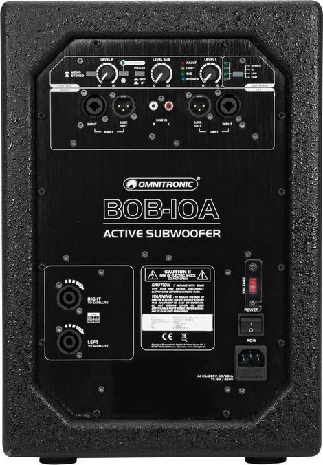 Omnitronic BOB-10A Aktív PA mélysugárzó 25.4 cm 10 coll 900 W 1 db 3. kép