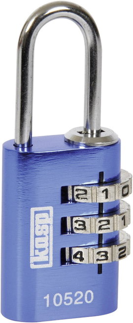 Kasp K10520BLUD Függő lakat 20 mm Kék Számkódos zár