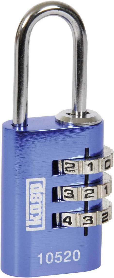 Kasp K10520BLUD Függő lakat 20 mm Kék Számkódos zár