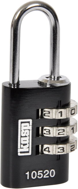 Kasp K10520BLAD Függő lakat 20 mm Fekete Számkódos zár