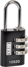 Kasp K10520BLAD Függő lakat 20 mm Fekete Számkódos zár bélyegkép