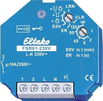 FSR61-230V Eltako vezeték nélküli Kapcsoló működtető Süllyeszett Kapcsolási teljesítmény (max.) 2000