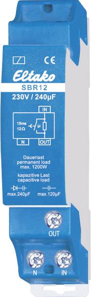 Eltako 22100430 Áramkorlátozó relé kapacitív 230 V / 240 mikrofaradók. 1 NEM érintkezzen 16A / 250V 