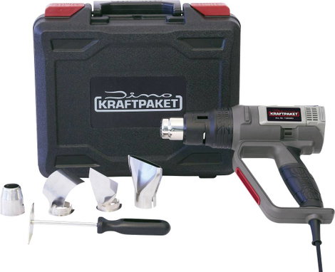 Dino KRAFTPAKET 130220 KRAFTPAKET DIY 2000W 50-600°C Hőlégfúvó Táskával, Tartozékokkal, Fúvóka felté