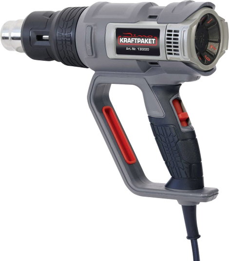 Dino KRAFTPAKET 130220 KRAFTPAKET DIY 2000W 50-600°C Hőlégfúvó Táskával, Tartozékokkal, Fúvóka felté 2. kép