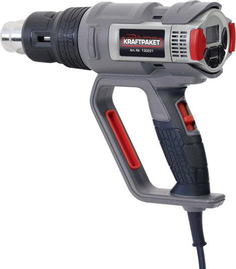 Dino KRAFTPAKET 130221 KRAFTPAKET PROFI 2000W 50-650°C Hőlégfúvó Táskával, Tartozékokkal, Fúvóka fel 3. kép
