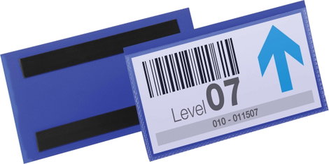 Durable Mágneses etikett zseb 174207 Kék 150 mm x 76 mm 2. kép