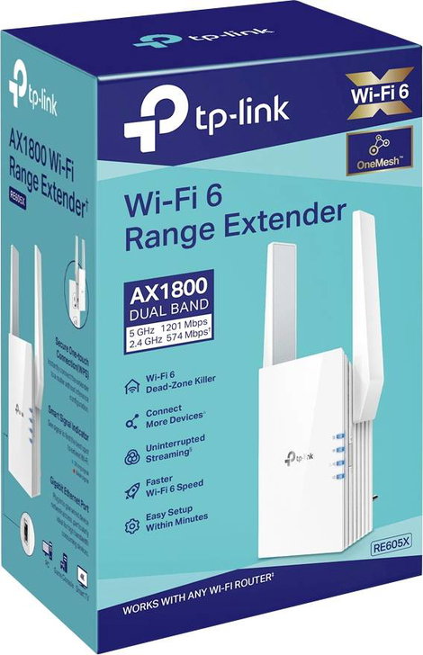 TP-LINK RE605X WLAN hatótáv növelő 574 Mbit/s 2.4 GHz, 5 GHz 4. kép