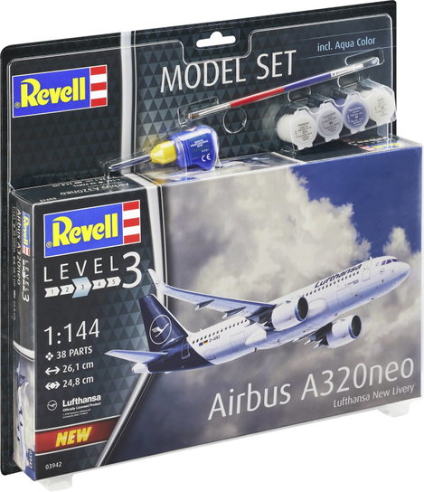 Revell 63942 Airbus A320 neo Lufthansa Repülőmodell építőkészlet 1:144 4. kép