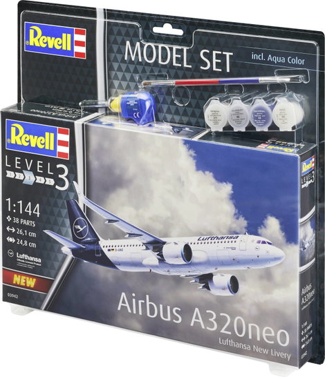 Revell 63942 Airbus A320 neo Lufthansa Repülőmodell építőkészlet 1:144 5. kép