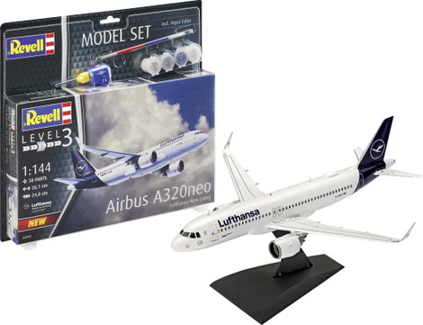 Revell 63942 Airbus A320 neo Lufthansa Repülőmodell építőkészlet 1:144 6. kép