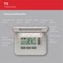 Honeywell Home T3C110AEU Helyiségtermosztát Fali Napi program, Heti program 5 ... 35 °C 7. bélyegkép