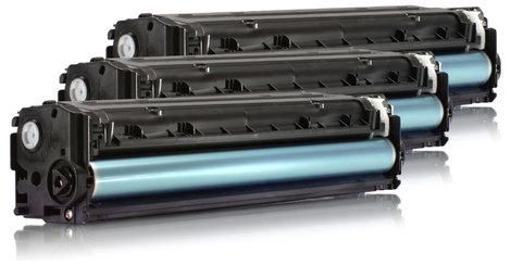 KMP H-T171 CMY Toner kazetta Kombinált csomag helyettesíti HP 131A, CF211A, CF212A, CF213A Cián, Bíb 3. kép