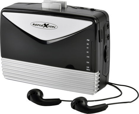 Walkman, hordozható kazettás lejátszó FM rádióval, fekete/ezüst, Reflexion WMR01BK 2. kép