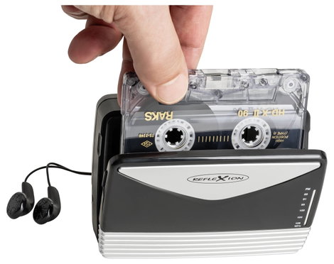 Walkman, hordozható kazettás lejátszó FM rádióval, fekete/ezüst, Reflexion WMR01BK 4. kép