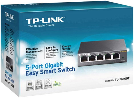 5 portos hálózati switch 1 GBit/s, TP-LINK TL-SG105E 4. kép