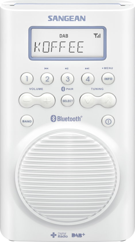Sangean H205 Fürdőszobai rádió DAB+, URH Bluetooth® Vízálló Fehér 2. kép