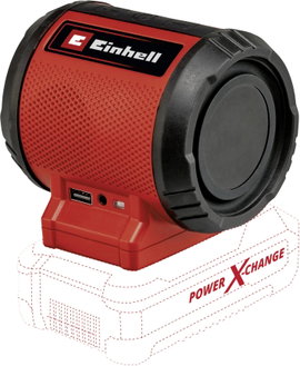 Einhell Power X-Change TC-SR 18 Li BT - Solo Bluetooth hangfal AUX, USB Piros