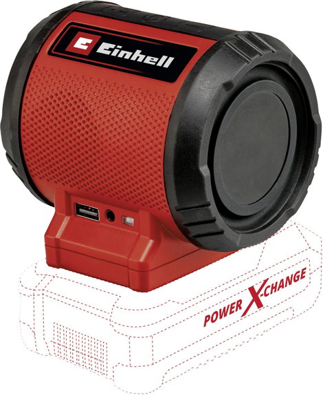Einhell Power X-Change TC-SR 18 Li BT - Solo Bluetooth hangfal AUX, USB Piros