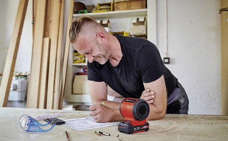 Einhell Power X-Change TC-SR 18 Li BT - Solo Bluetooth hangfal AUX, USB Piros 2. kép