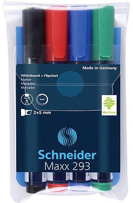 Schneider Maxx 293 129394 Táblafilc készlet Fekete, Piros, Kék, Zöld 5 db