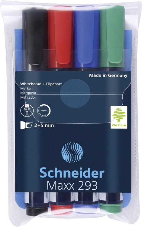 Schneider Maxx 293 129394 Táblafilc készlet Fekete, Piros, Kék, Zöld 5 db 3. kép