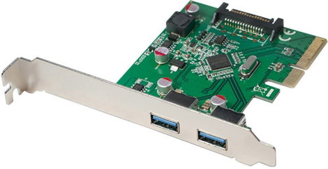 LogiLink PC0080 2 port USB 3.1 kontroller kártya USB-A PCIe 2. kép