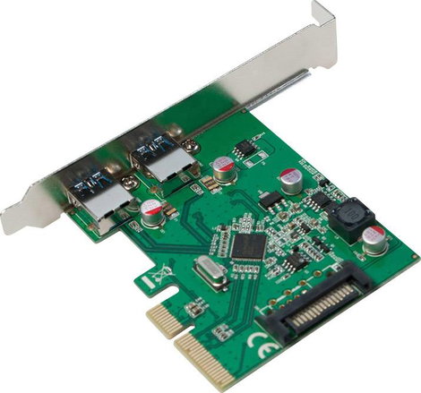 LogiLink PC0080 2 port USB 3.1 kontroller kártya USB-A PCIe 3. kép