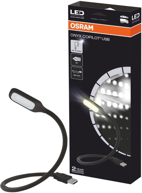 OSRAM Olvasólámpa, LED-es beltéri lámpa ONYX-USB ONYX COPILOT® USB LED 5 V (H x Sz x Ma) 460 x 9 x 2 17. kép