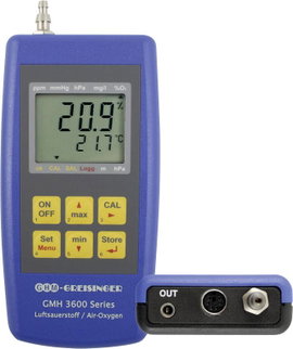 Digitális oxigénmérő adatgyűjtővel, szenzor nélkül, Greisinger GMH3695