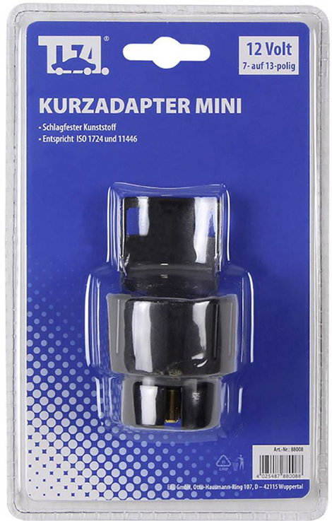 TFA Stecker 88008 Utánfutó adapter [Csatlakozóalj, 7 pólusú - ] Műanyag 3. kép