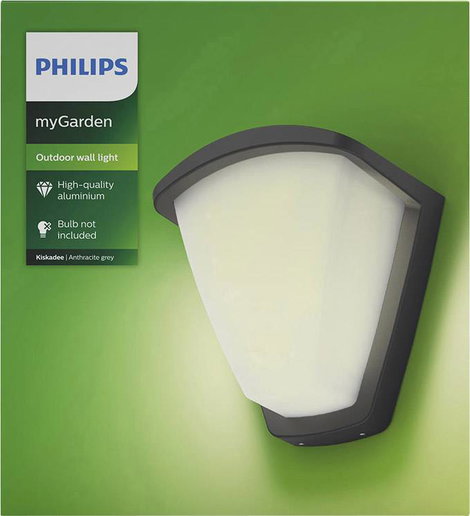 Philips Kiskadee 1738393PN Kültéri fali lámpa LED E27 42 W Antracit 5. kép