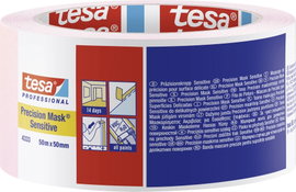 tesa 04333-00021-02 Krepp szalag Világos rózsaszín (H x Sz) 50 m x 50 mm 1 db