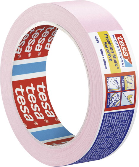 tesa PRECISION SENSITIVE 04333-00019-02 Krepp szalag Präzisionskrepp® Világos rózsaszín (H x Sz) 50  2. kép
