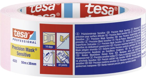 tesa PRECISION SENSITIVE 04333-00020-02 Krepp szalag Präzisionskrepp® Világos rózsaszín (H x Sz) 50