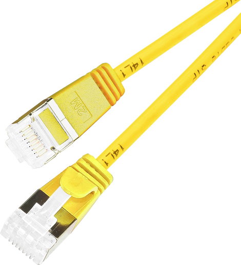 Wirewin 9120042366870 RJ45 Hálózati kábel, patchkábel CAT 6A S/STP 0.50 m Sárga 1 db 4. kép
