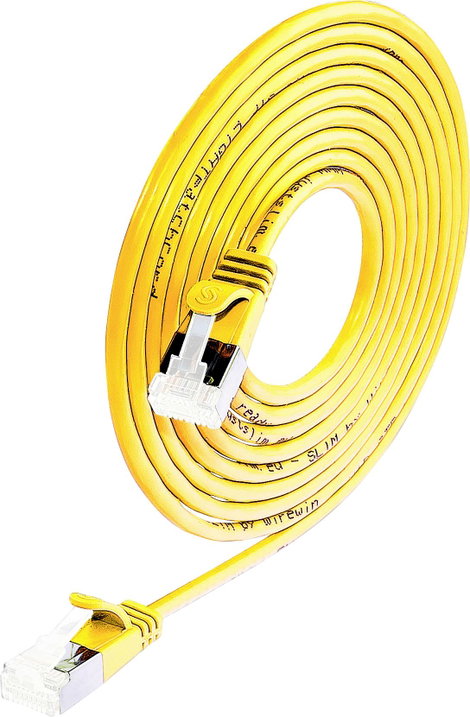 Wirewin 9120042366870 RJ45 Hálózati kábel, patchkábel CAT 6A S/STP 0.50 m Sárga 1 db 6. kép