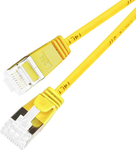 Wirewin RJ45 Hálózati kábel, patchkábel CAT 6A S/STP 2.00 m Sárga 3. kép